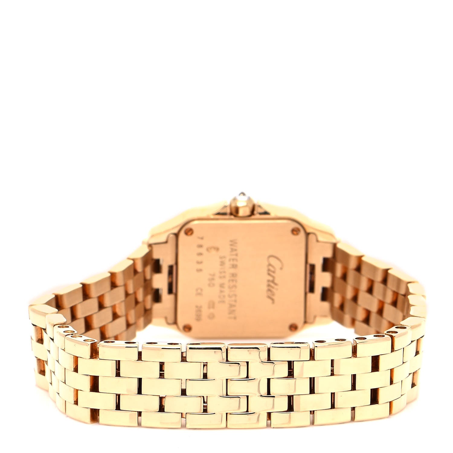 Cartier 18K Yellow Gold Diamond 20mm Santos Demoiselle Quartz Watch 3 of 4