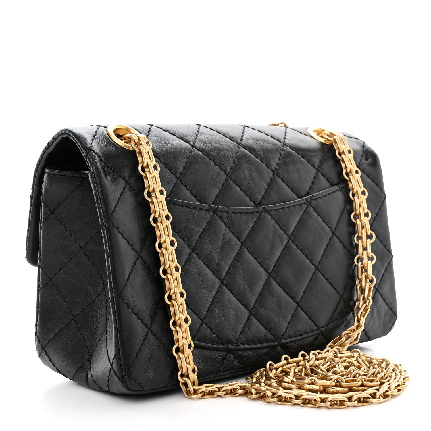Chanel Aged Calfskin Quilted 2.55 Reissue Mini Flap Black 3 of 11