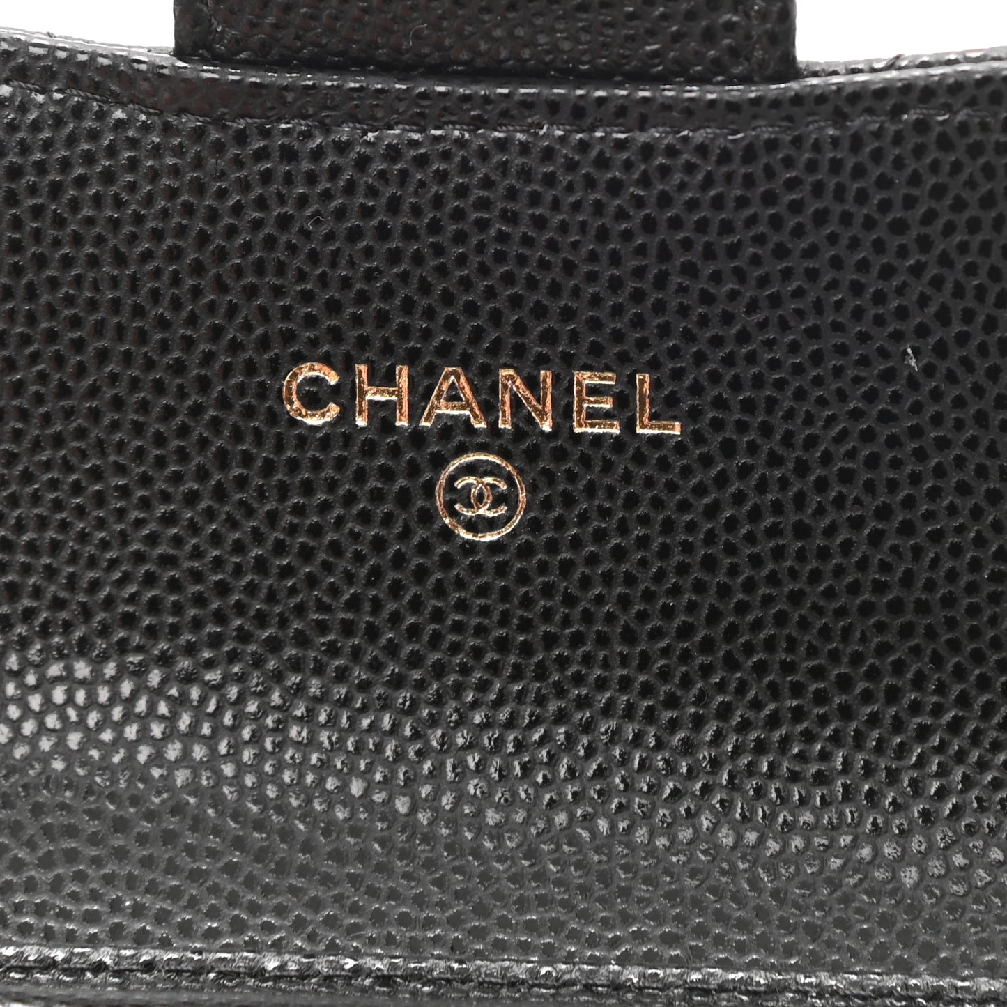Caviar Quilted Flap Card Holder On Chain Black