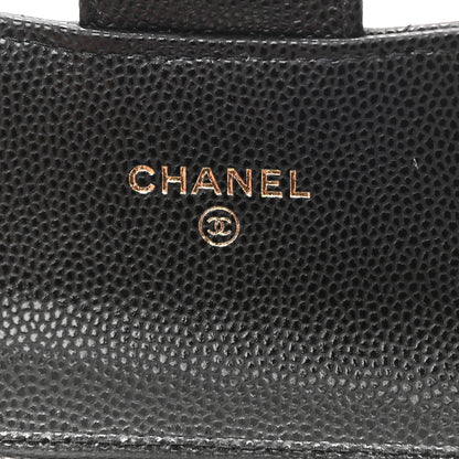 Chanel Caviar Quilted Flap Card Holder On Chain Black 6 of 11