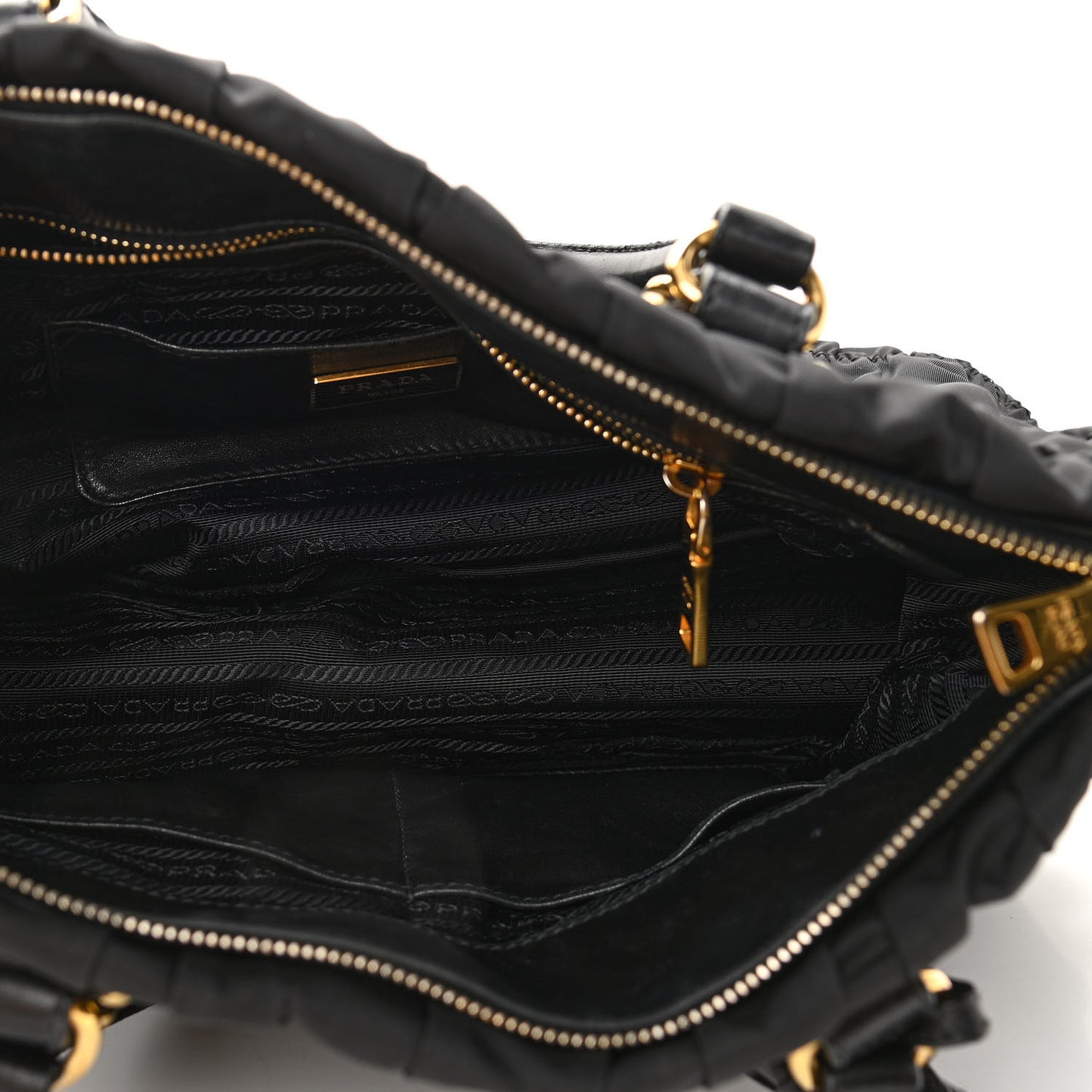 Tessuto Nylon Gaufre Tote Black