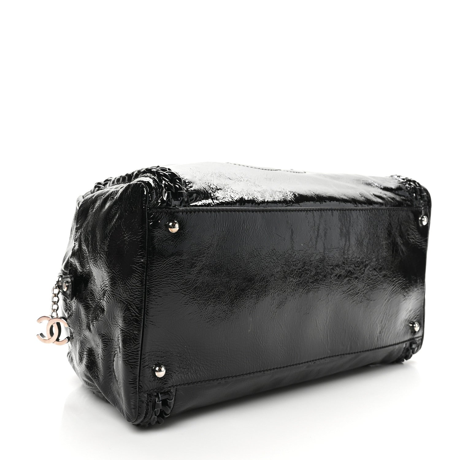 Chanel Patent Large Luxe Ligne Bowler Black 4 of 10
