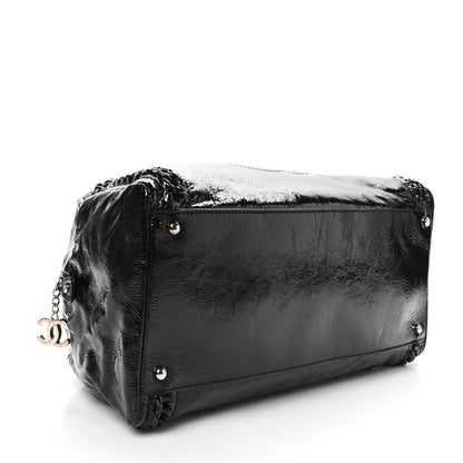 Chanel Patent Large Luxe Ligne Bowler Black 4 of 10