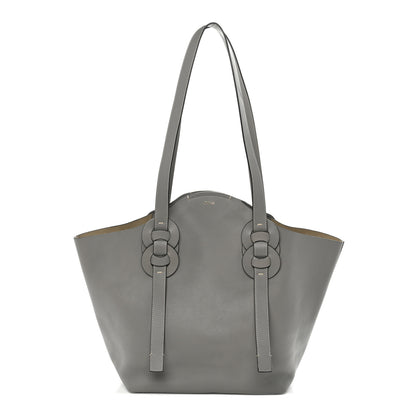Chloe Small Grain Smooth Calfskin Medium Darryl Tote Motty Grey 1 of 10