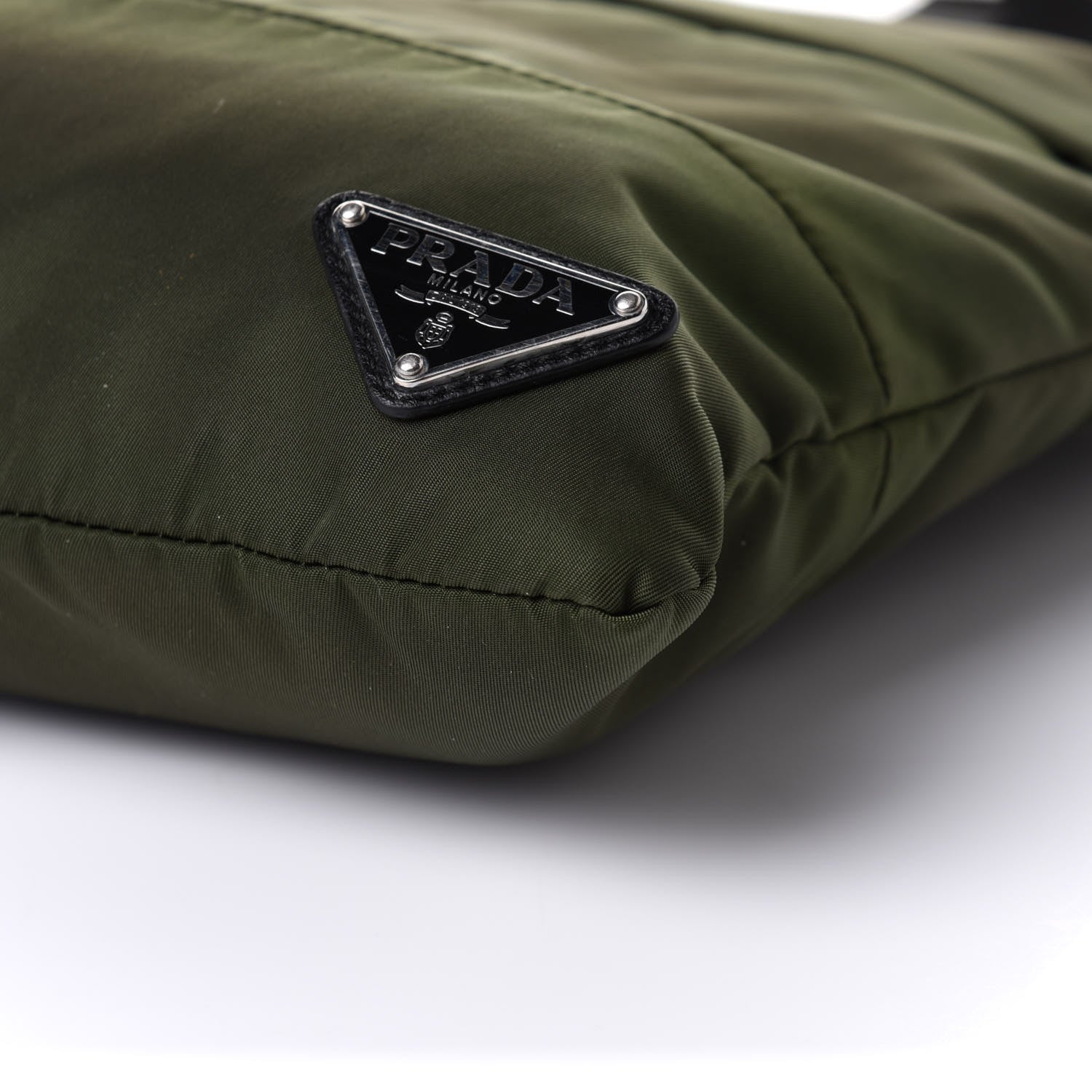 Prada Tessuto Nylon Flat Messenger Bag Militare 11 of 11