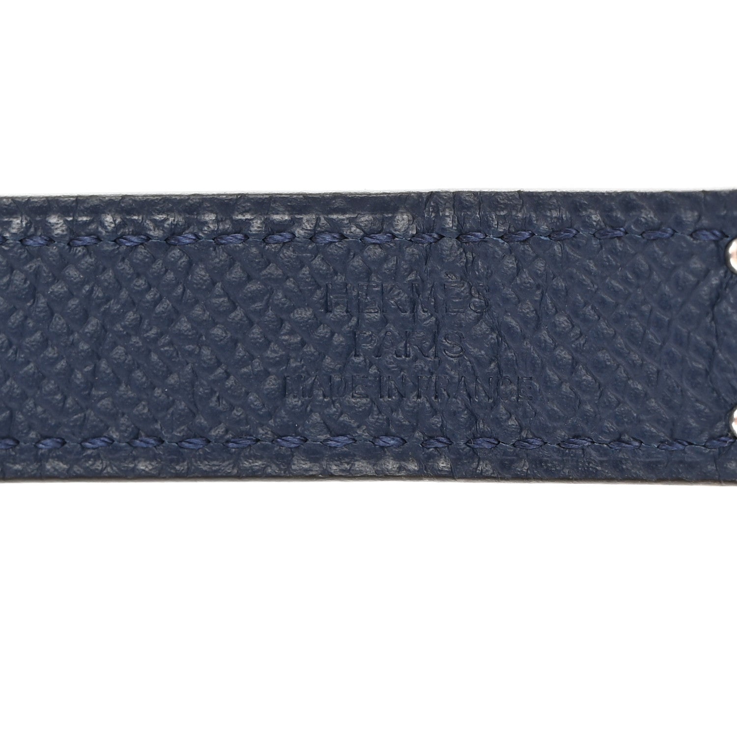 Hermes Denim Epsom Kelly Belt 18 Bleu Indigo White Bleu Navy 3 of 4