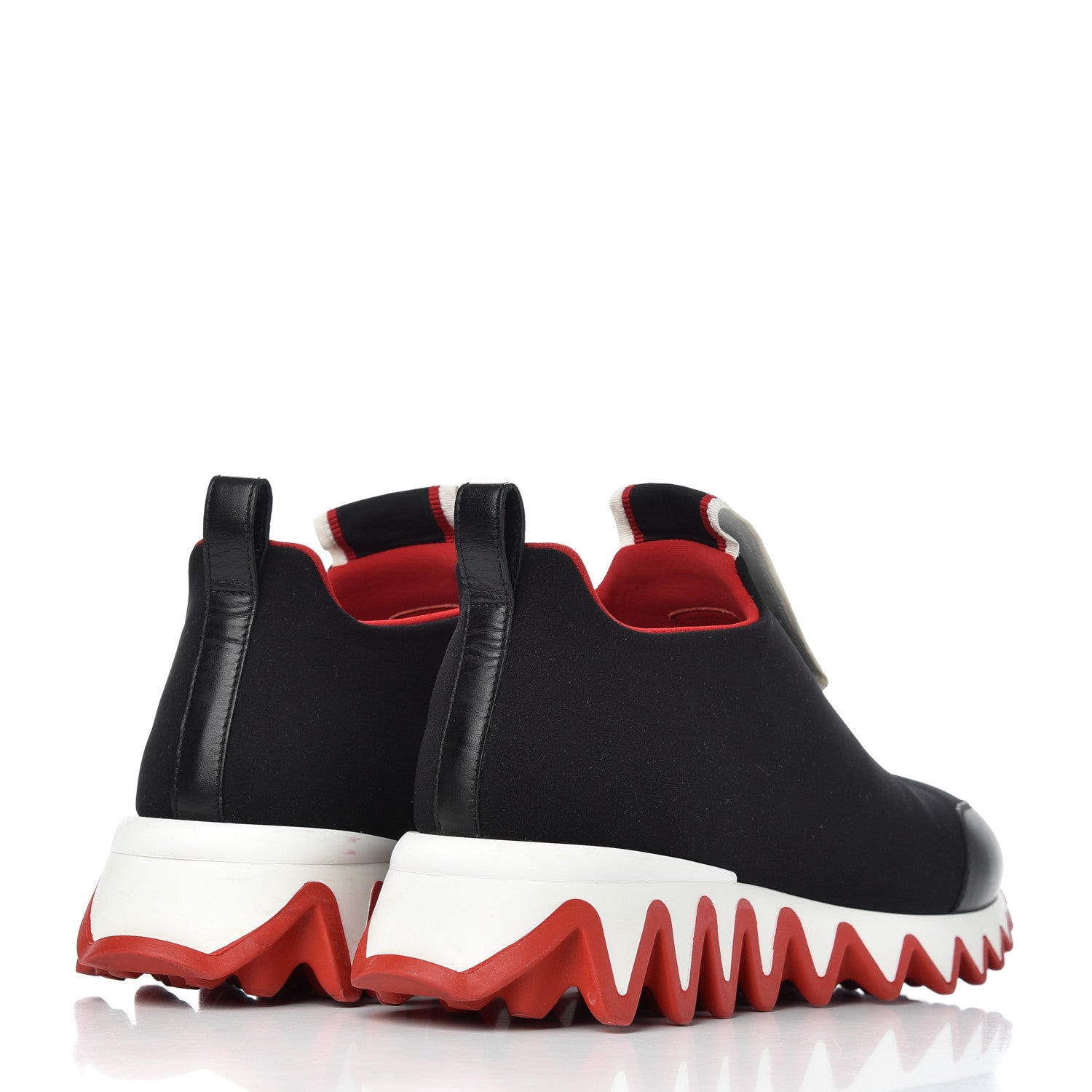 Christian Louboutin Neoprene Tiketa Flat Sneakers 37.5 Black 4 of 22