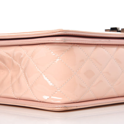 Chanel Patent Chevron New Medium Boy Flap Light Pink 12 of 16