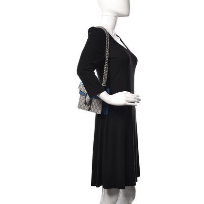 Gucci GG Supreme Monogram Blooms Mini Dionysus Shoulder Bag Beige Navy Vintage Blue 2 of 13