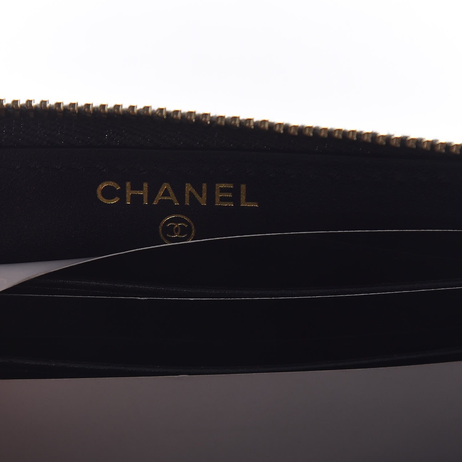 Chanel Iridescent Caviar Quilted Medium Zip Around Wallet Black 7 of 9