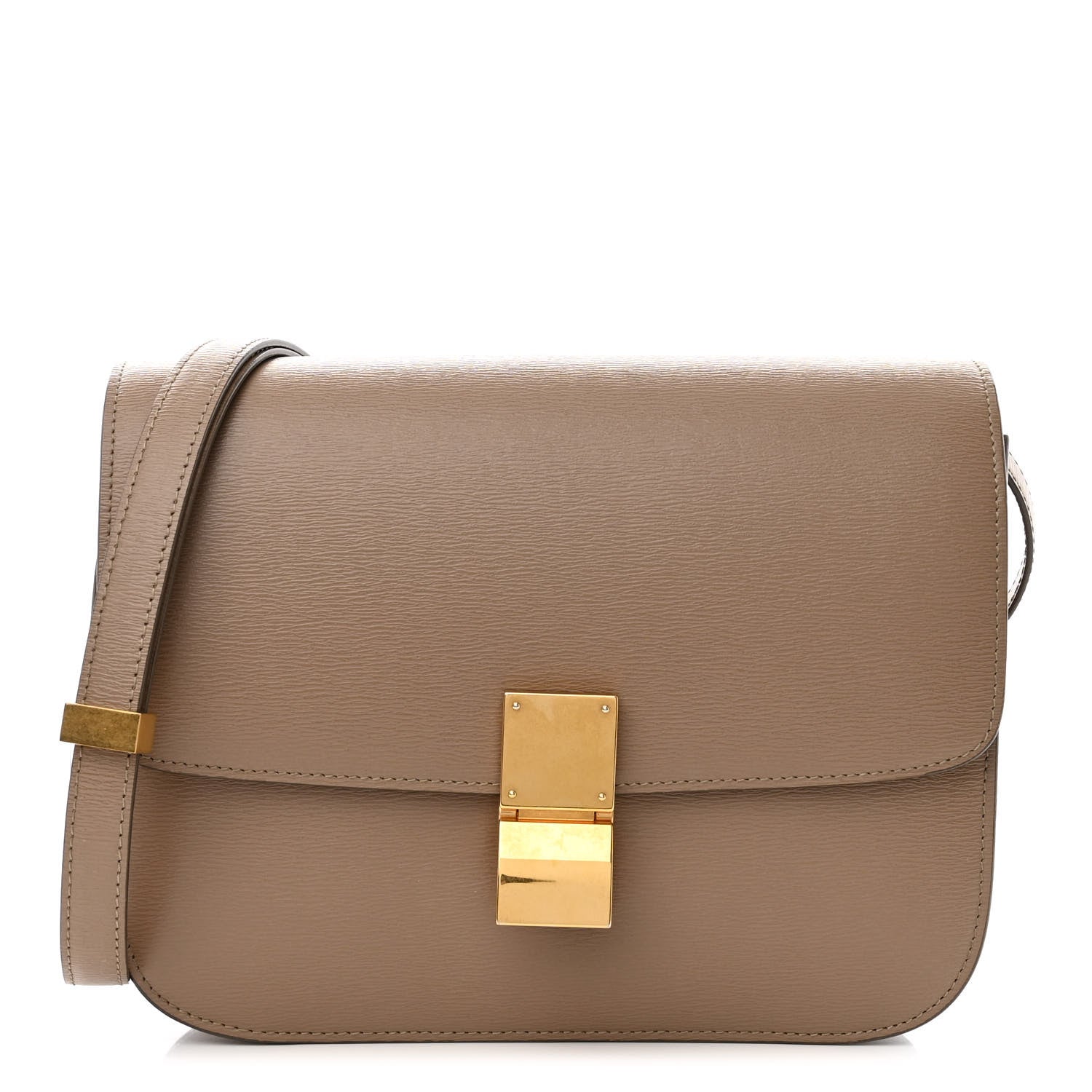 Celine Liege Calfskin Medium Classic Box Flap Bag Taupe 1 of 10