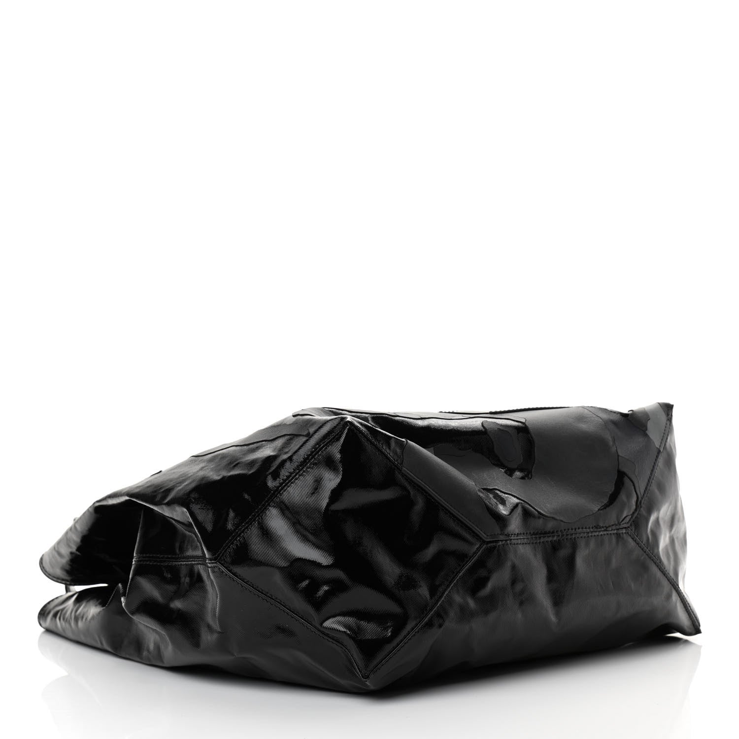Valentino Garavani Coated Canvas Camo Embossed Dragon Vertical Tote Black 4 of 9