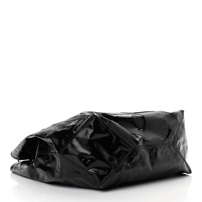 Valentino Garavani Coated Canvas Camo Embossed Dragon Vertical Tote Black 4 of 9