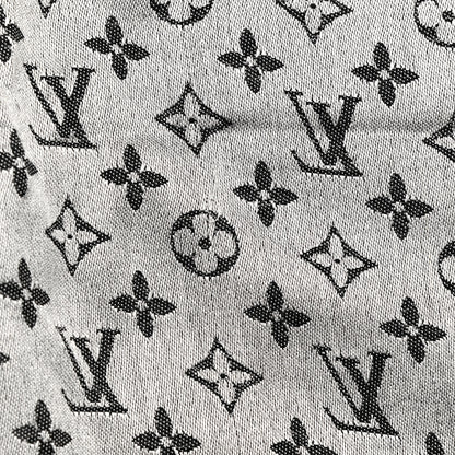 Louis Vuitton Silk Wool Monogram Denim Shawl Black 9 of 10