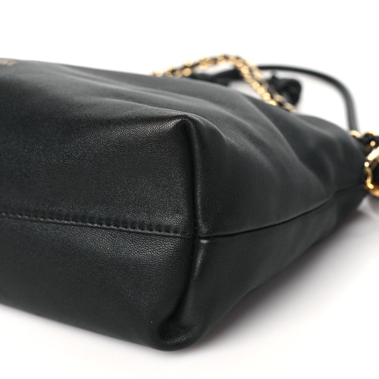Loewe Mellow Nappa Donut Chain Flamenco Knot Clutch Black 10 of 10