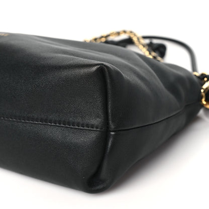 Loewe Mellow Nappa Donut Chain Flamenco Knot Clutch Black 10 of 10
