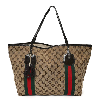 Gucci Monogram Web Large Jolie Tote Brown 1 of 10