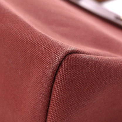 Hermes Toile Vache Hunter Herbag Cabas MM Rouge H 10 of 16