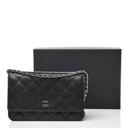 Chanel Caviar Quilted Wallet On Chain WOC Black 9 of 9