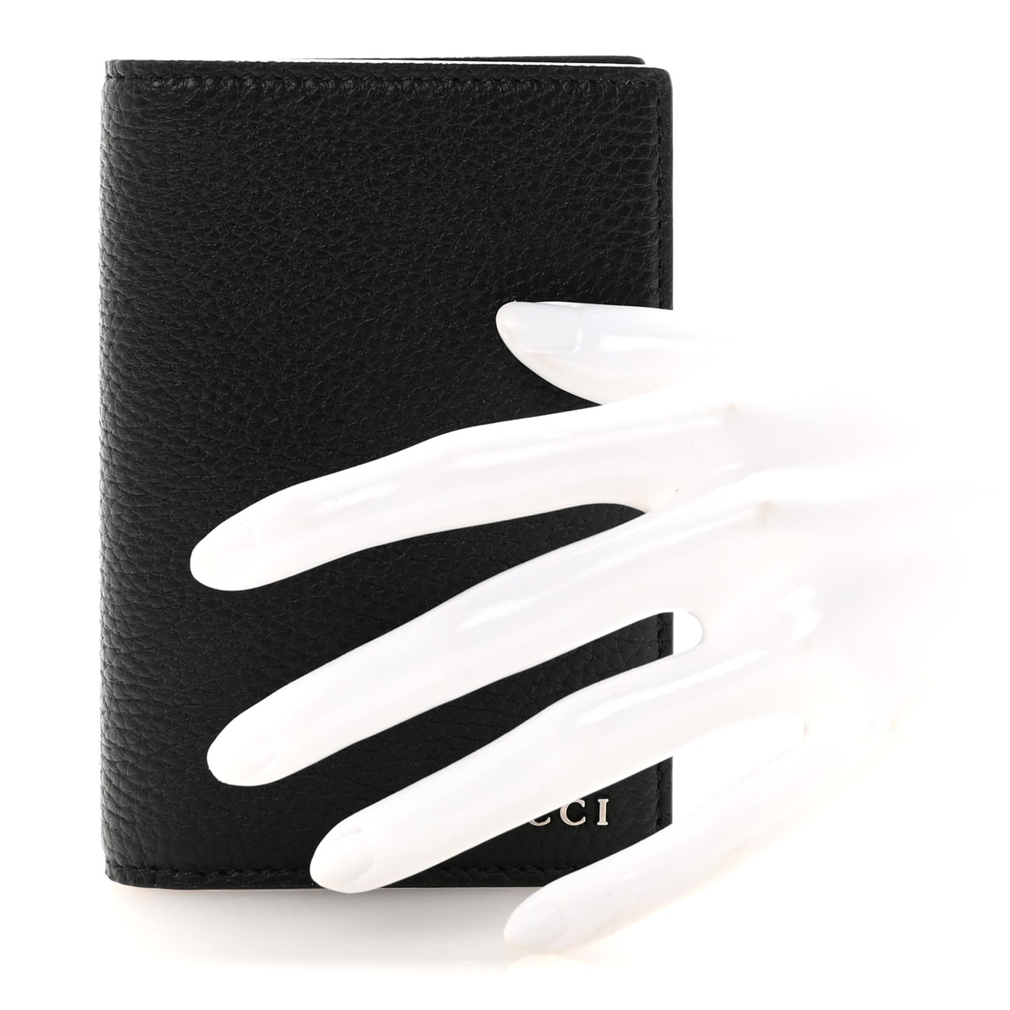 Piuma Calfskin Logo Passport Case Black