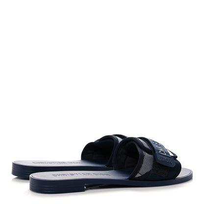 Christian Dior Technical Stretch Fabric Camouflage Dio(r)evolution Slide Sandals 39 Deep Blue 4 of 9