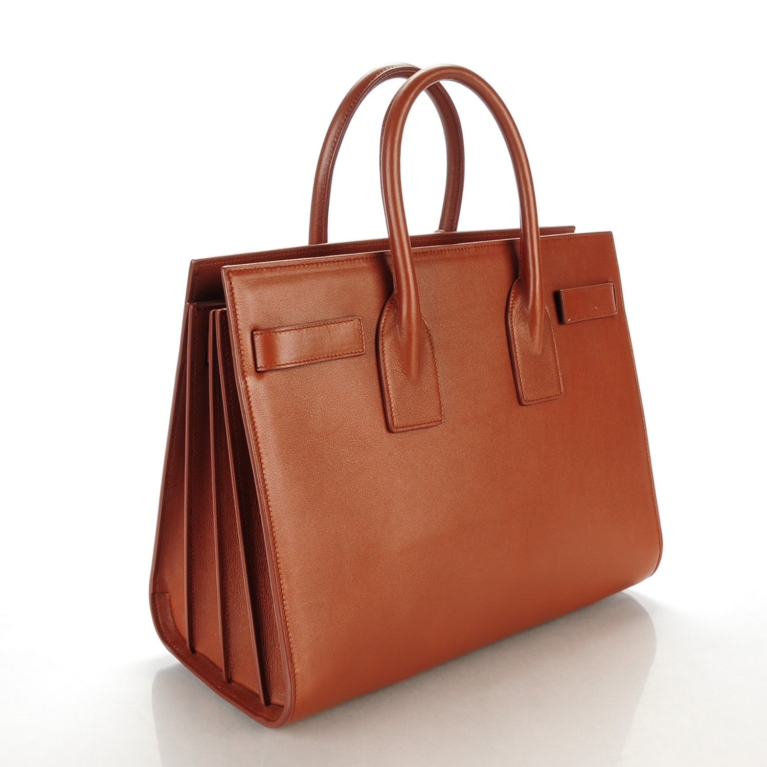 Saint Laurent Calfskin Small Sac de Jour Cognac 2 of 12