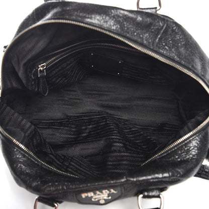 Prada Cervo Lux Chain Shoulder Bag Black 5 of 7