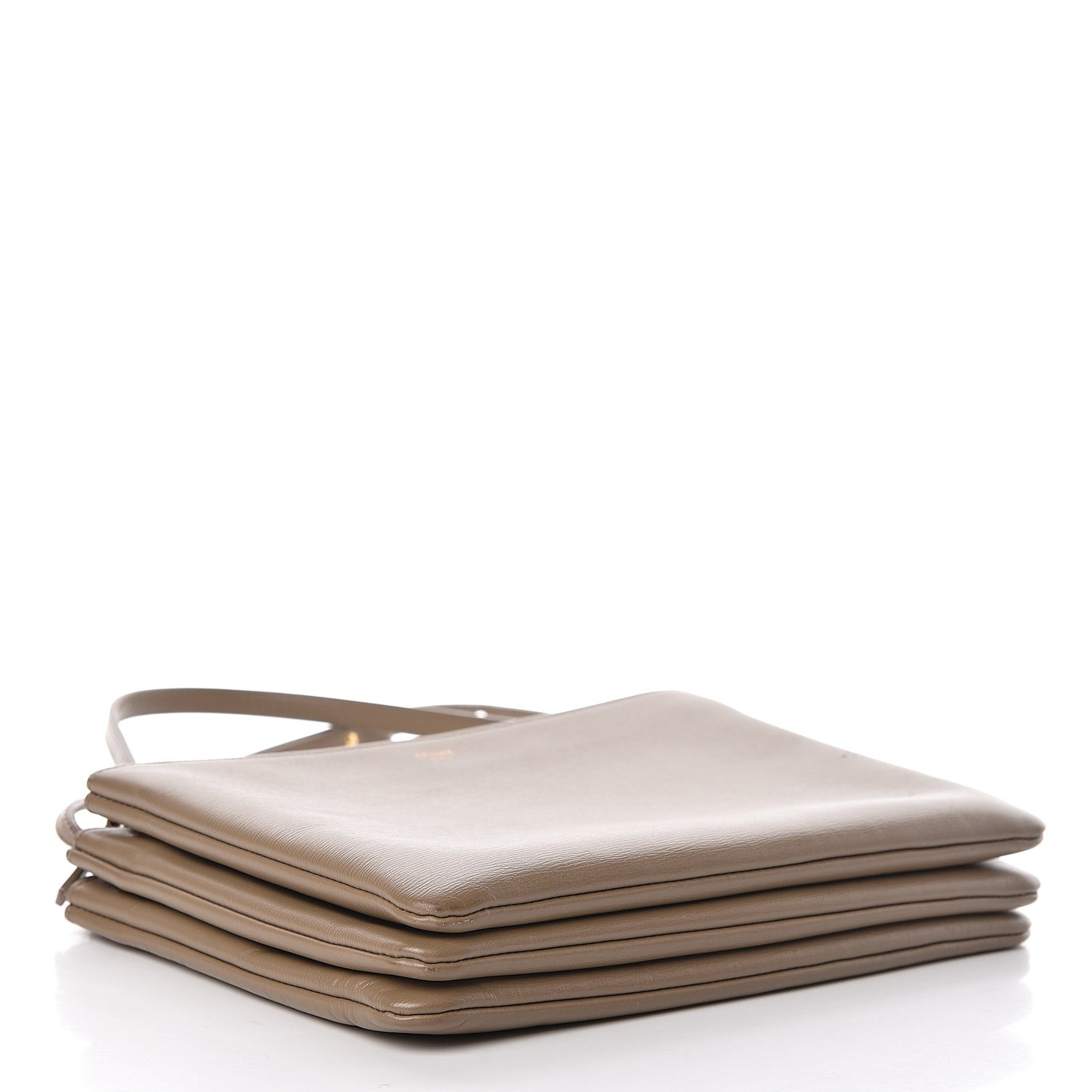 Lambskin Large Trio Crossbody Bag Taupe