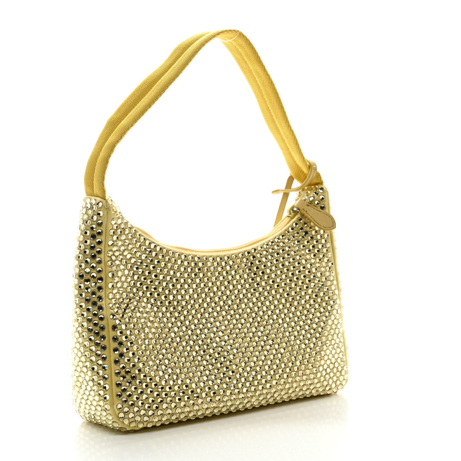 Prada Satin Crystal Mini Re-Edition 2000 Bag Ananas 3 of 9