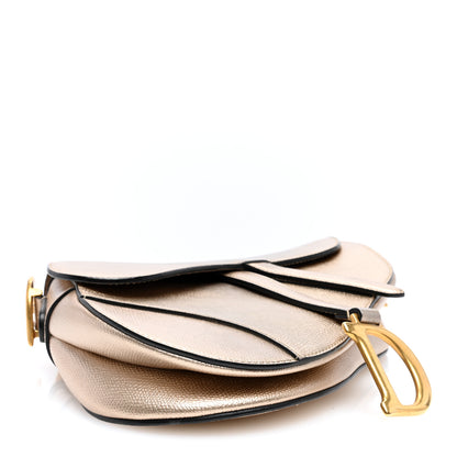 Christian Dior Metallic Grained Calfskin Saddle Bag Gold 4 of 12