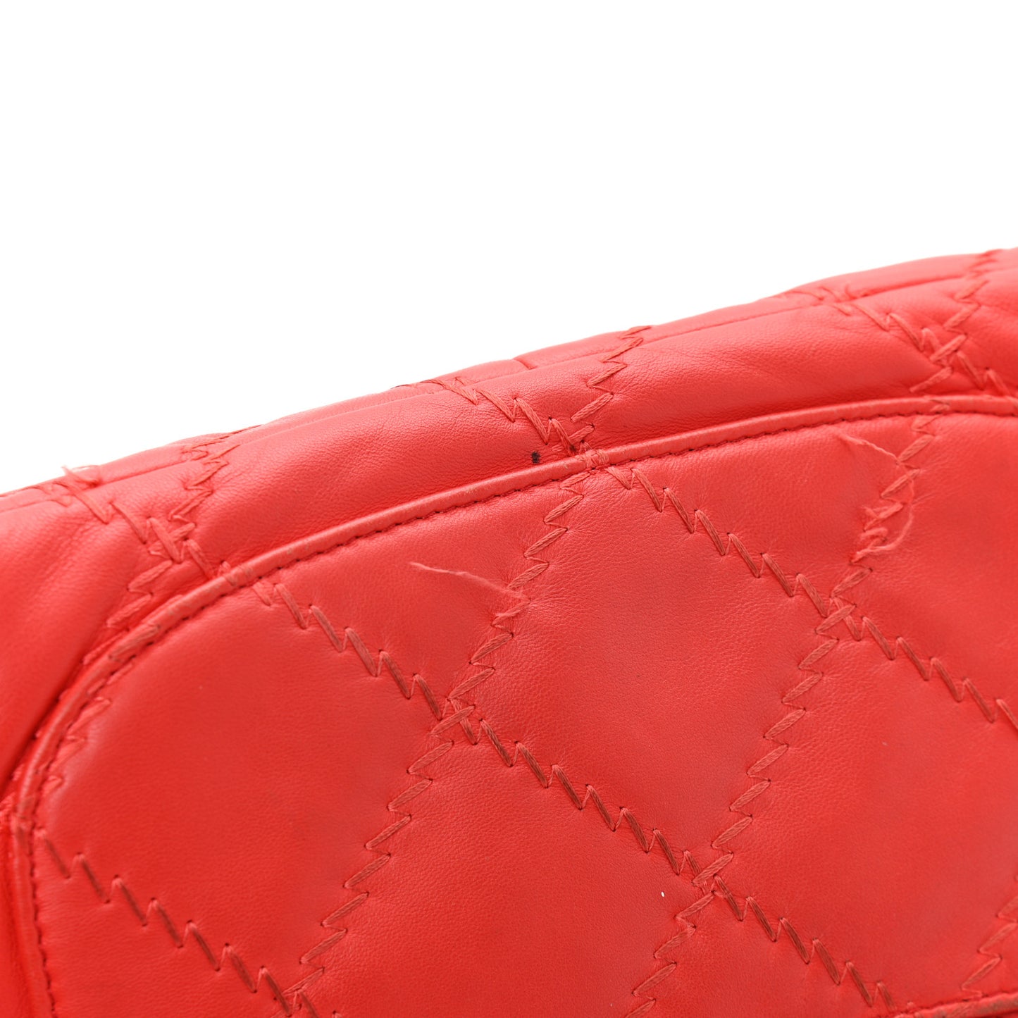Calfskin Ultimate Stitch Flap Red