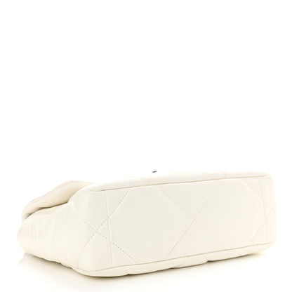 Chanel Lambskin Quilted Medium Chanel 19 Flap White 4 of 10