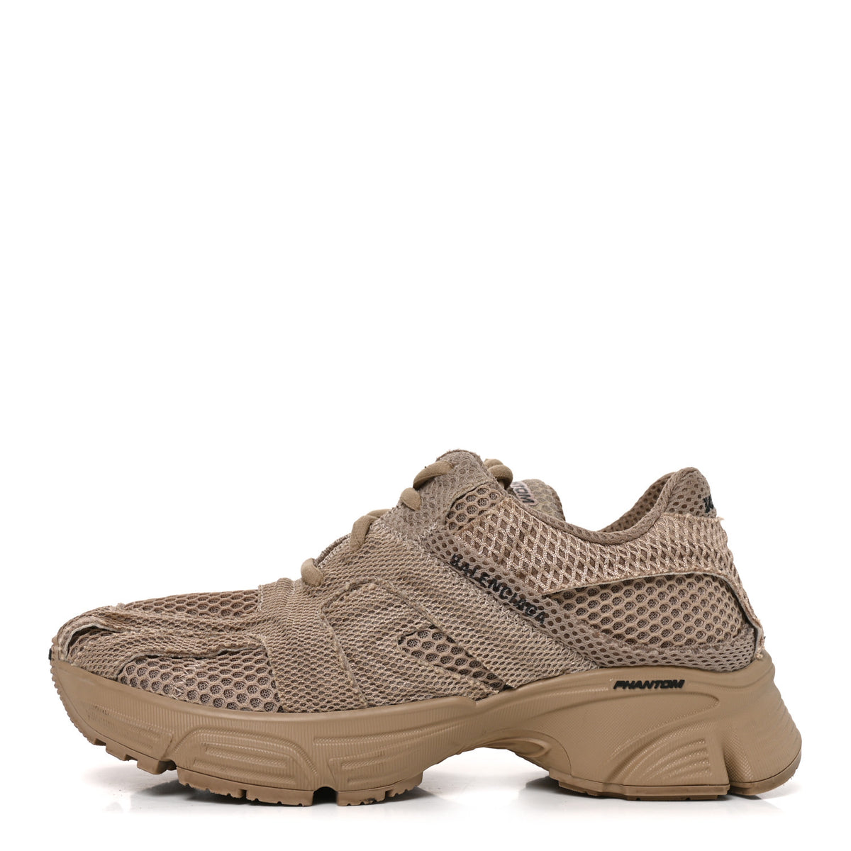 Fabric Mesh Womens Phantom Sneakers 36 Beige Mix