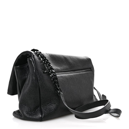 Saint Laurent Grain De Poudre Medium West Hollywood Monogram Fold-Over Black 3 of 11
