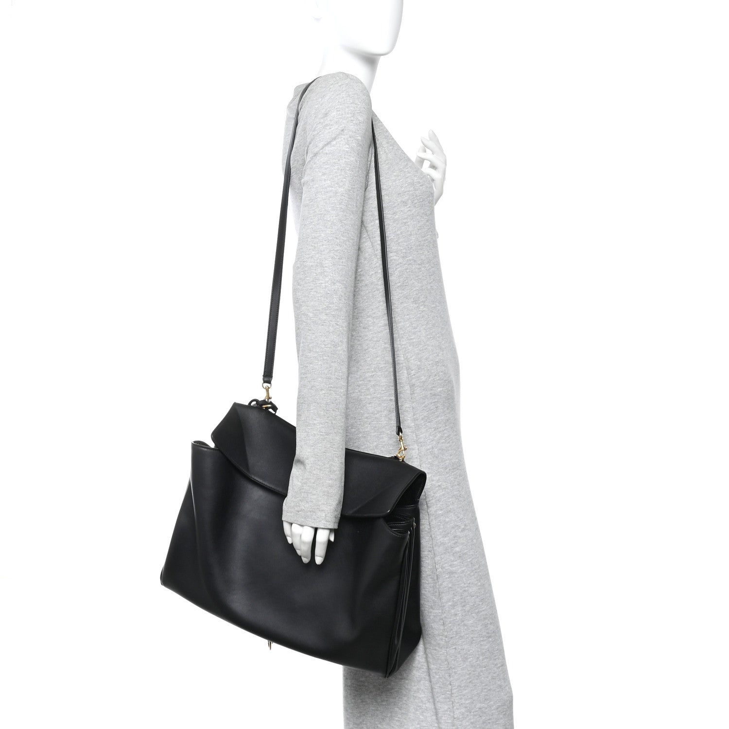 Balenciaga Smooth Calfskin Large Rodeo Top Handle Handbag Black 2 of 9