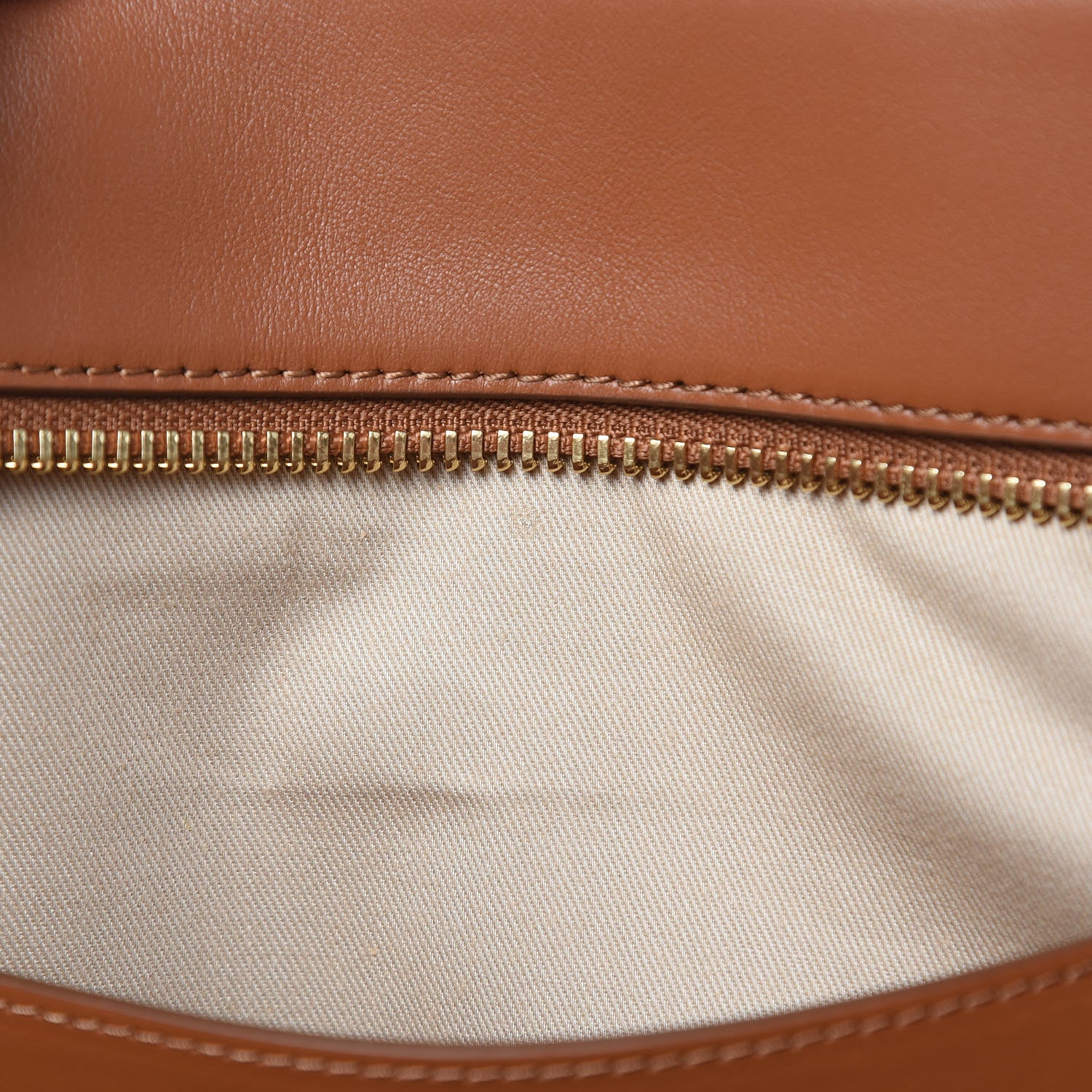 Chloe Smooth Calfskin Little Horses Embroidered Tao Zipped Tote Caramel 12 of 13