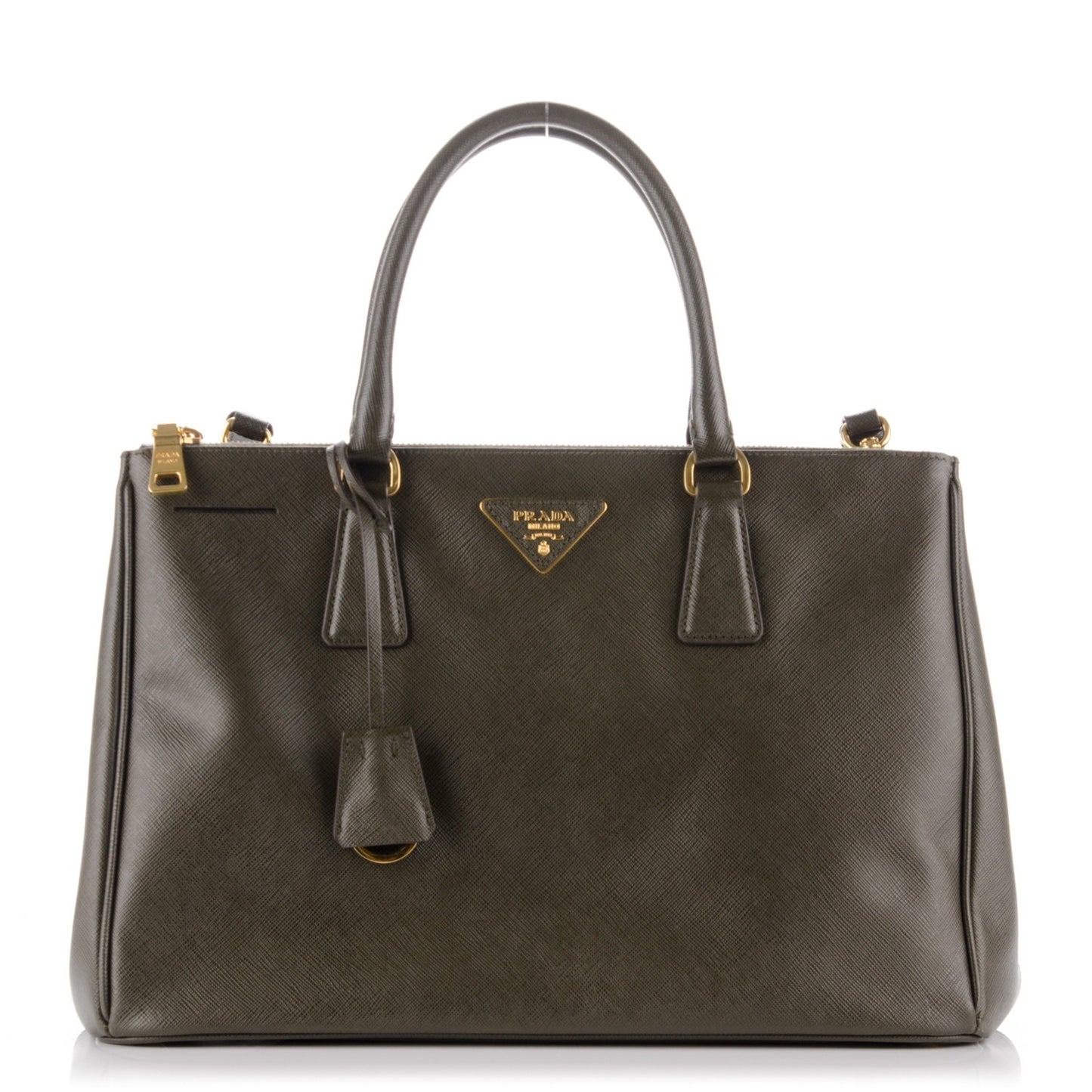 Saffiano Medium Galleria Double Zip Tote Militare