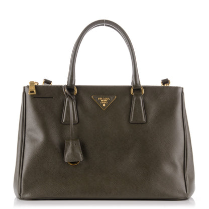Prada Saffiano Medium Galleria Double Zip Tote Militare 1 of 7
