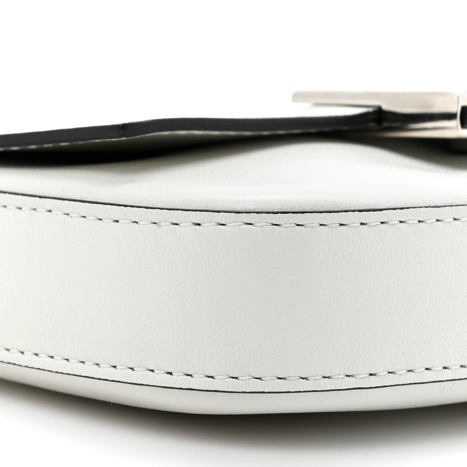 Fendi X MARC JACOBS Nappa Logo Phone Baguette White Black 10 of 10