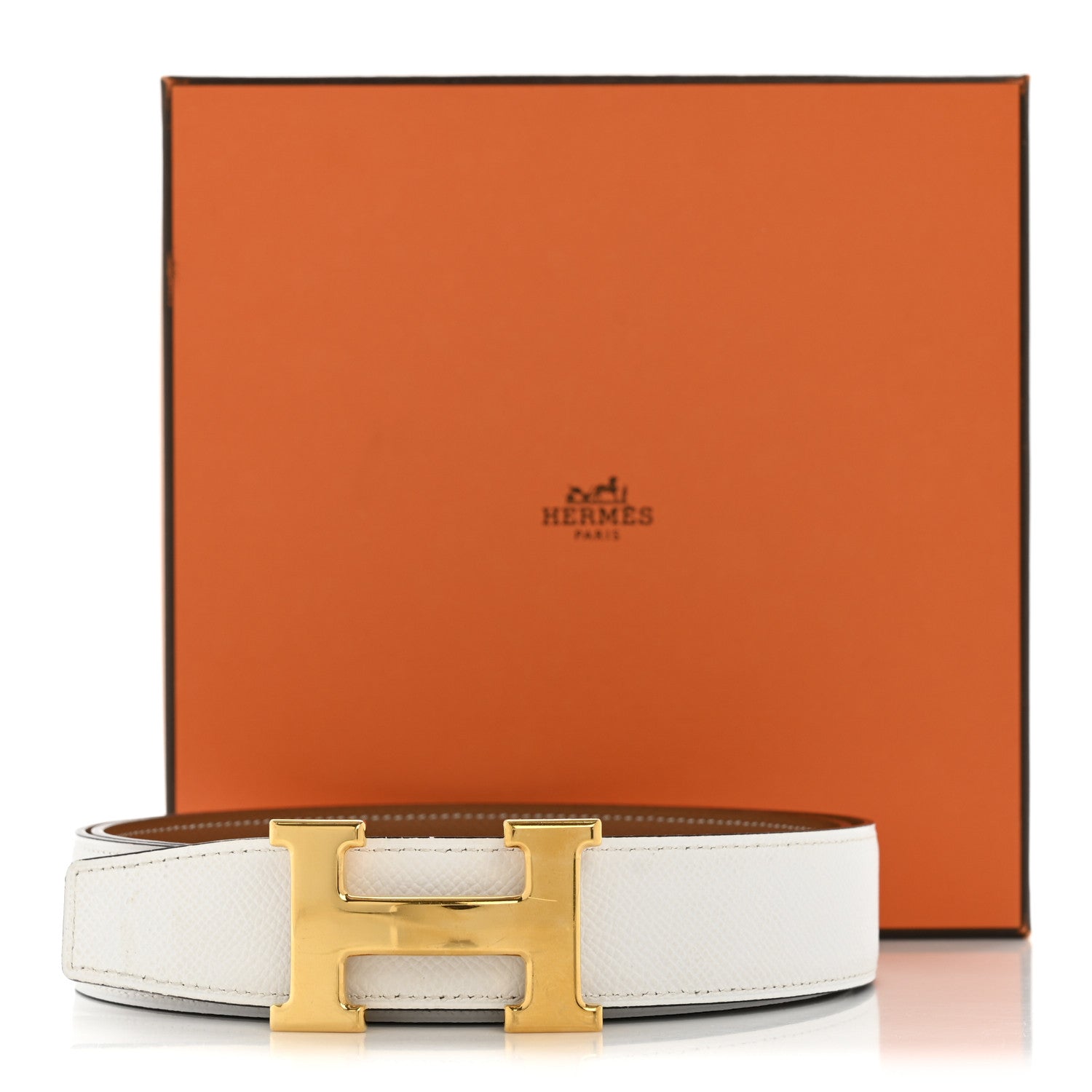Hermes Epsom 32mm H Belt 100 40 White Gold 1850727 – FASHIONPHILE