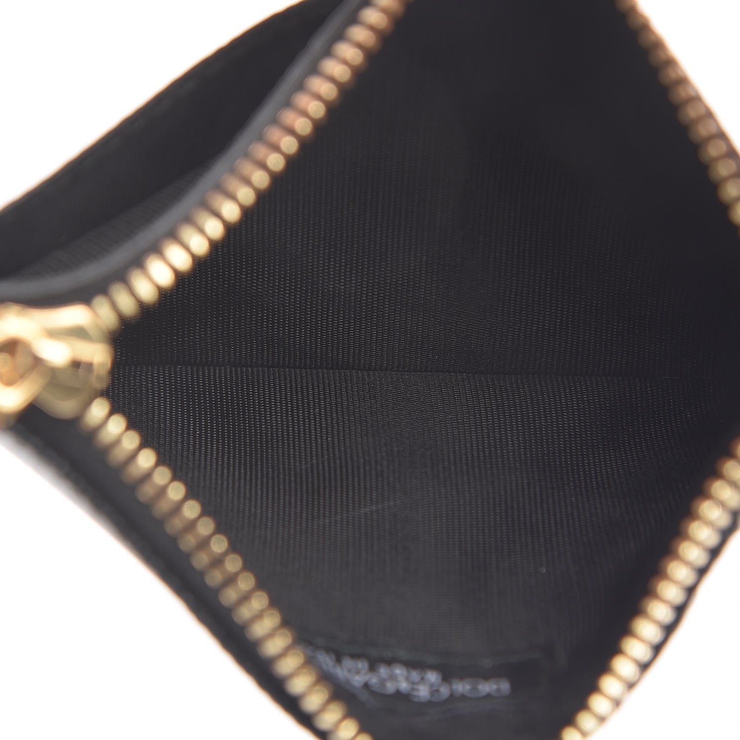 Dolce & Gabbana Dauphine Embellished Logo Zip Card Holder Black 5 of 7