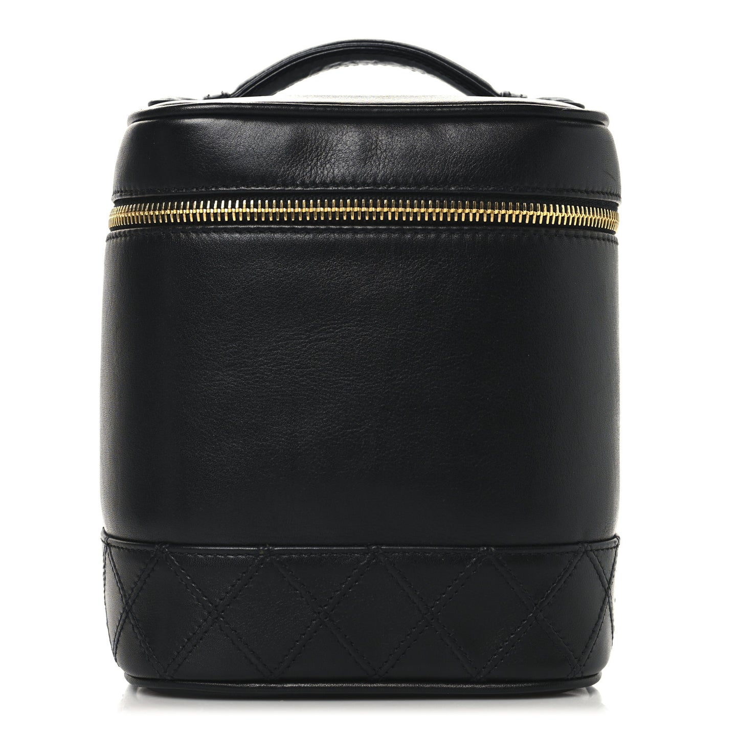 Lambskin Vanity Cosmetic Bag Black