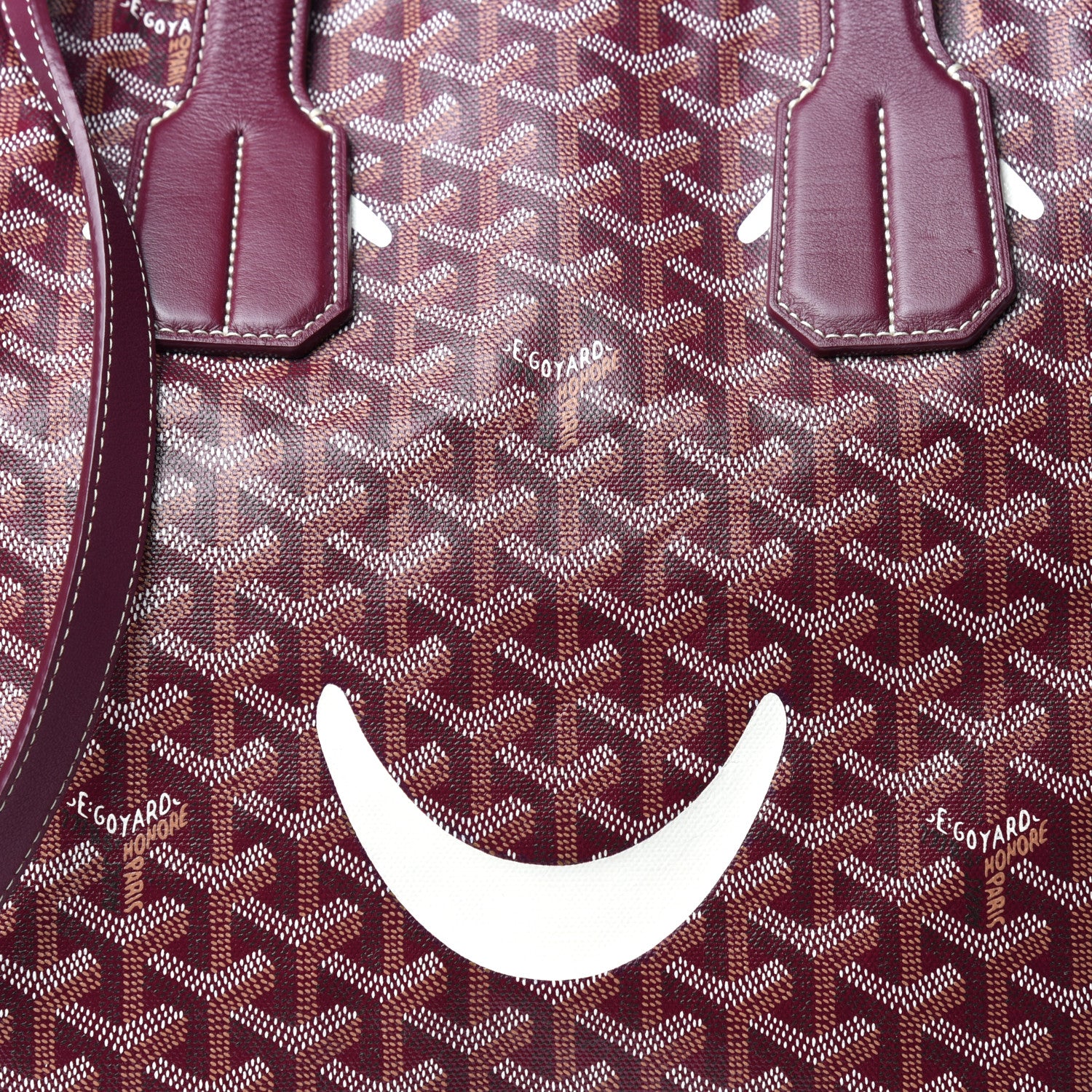 Goyard Goyardine Voltaire Smile Tote Burgundy 9 of 9