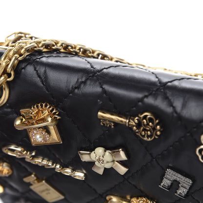 Chanel Aged Calfskin Lucky Charms 2.55 Reissue 224 Flap Black 11 of 17
