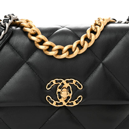 Chanel Goatskin Quilted Medium Chanel 19 Flap Black 8 of 11