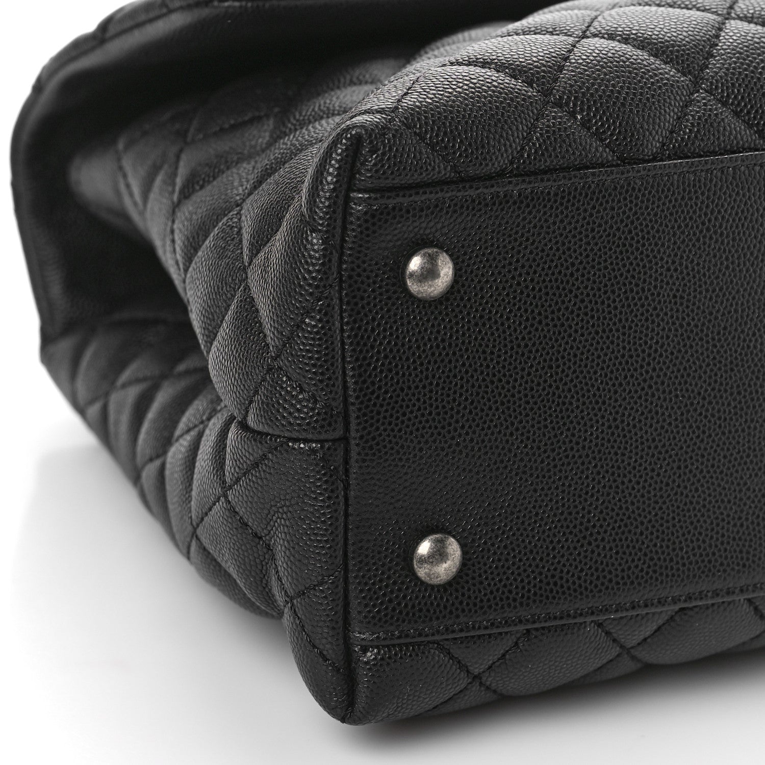 Chanel Caviar Quilted Medium Coco Handle Flap Black 8 of 9