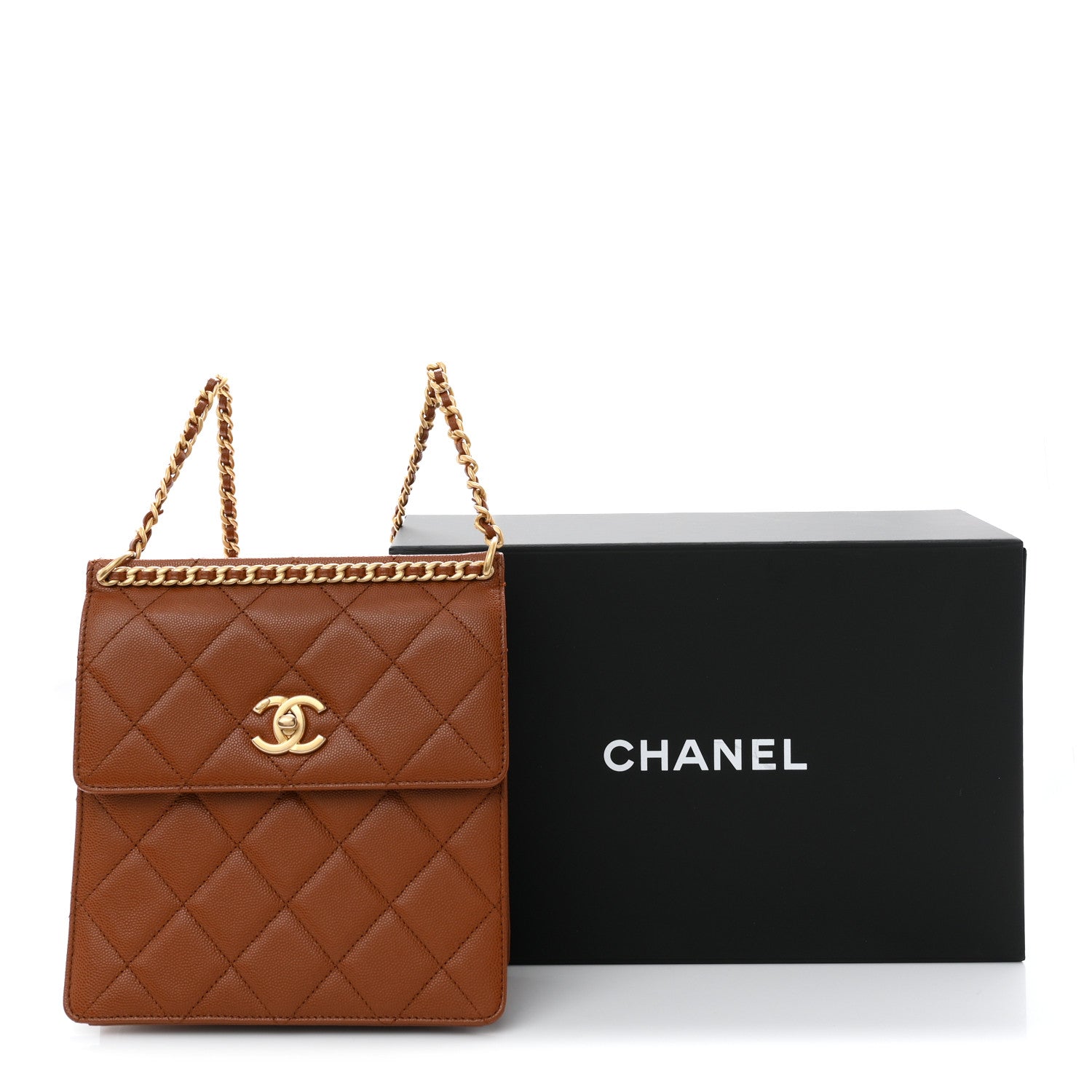 Chanel Caviar Quilted Multi Chain Backpack Light Brown 11 of 11