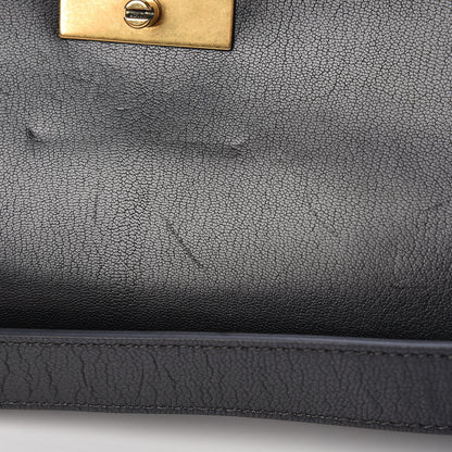 Givenchy Goatskin Suede Large GV3 Flap Black Grey 10 of 15