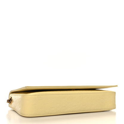 Saint Laurent Patent Embossed Le Monogramme Kate 99 Lemon New Maize 4 of 11