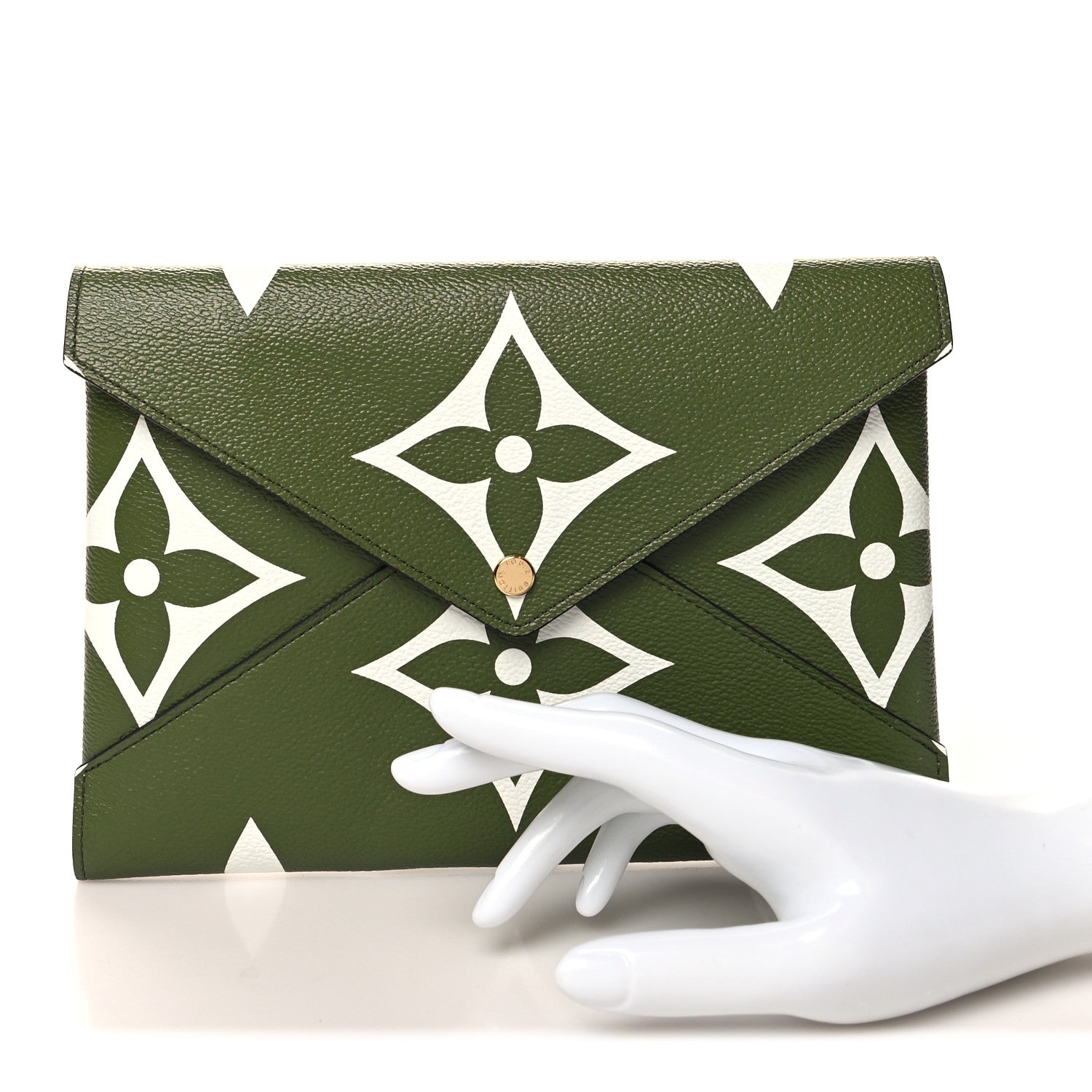 Louis Vuitton Monogram Giant Large Kirigami Pochette Kaki 2 of 8